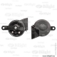 3FH 007 728-831 - Звук. сигнал электрич. 12V 500/400 Hz. рожок чёрный TE16 (72W, 110dB) (без реле)