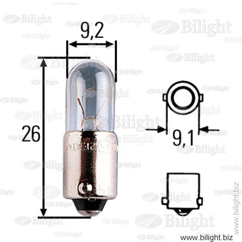 8GP 002 067-831 - T4W 12V-4W (BA9s) (белый свет - голубой оттенок) Bluelight блистер (2 шт.) - HELLA - Лампа накаливания автомобильная - Hella Bulbs