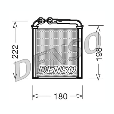 DRR32005 - Радиатор отопителя (теплообменник) Skoda, VW (153x180x27мм.) - Denso Condenser DRR32005 - Радиатор отопителя (теплообменник) Skoda, VW (153x180x27мм.) - Denso Condenser