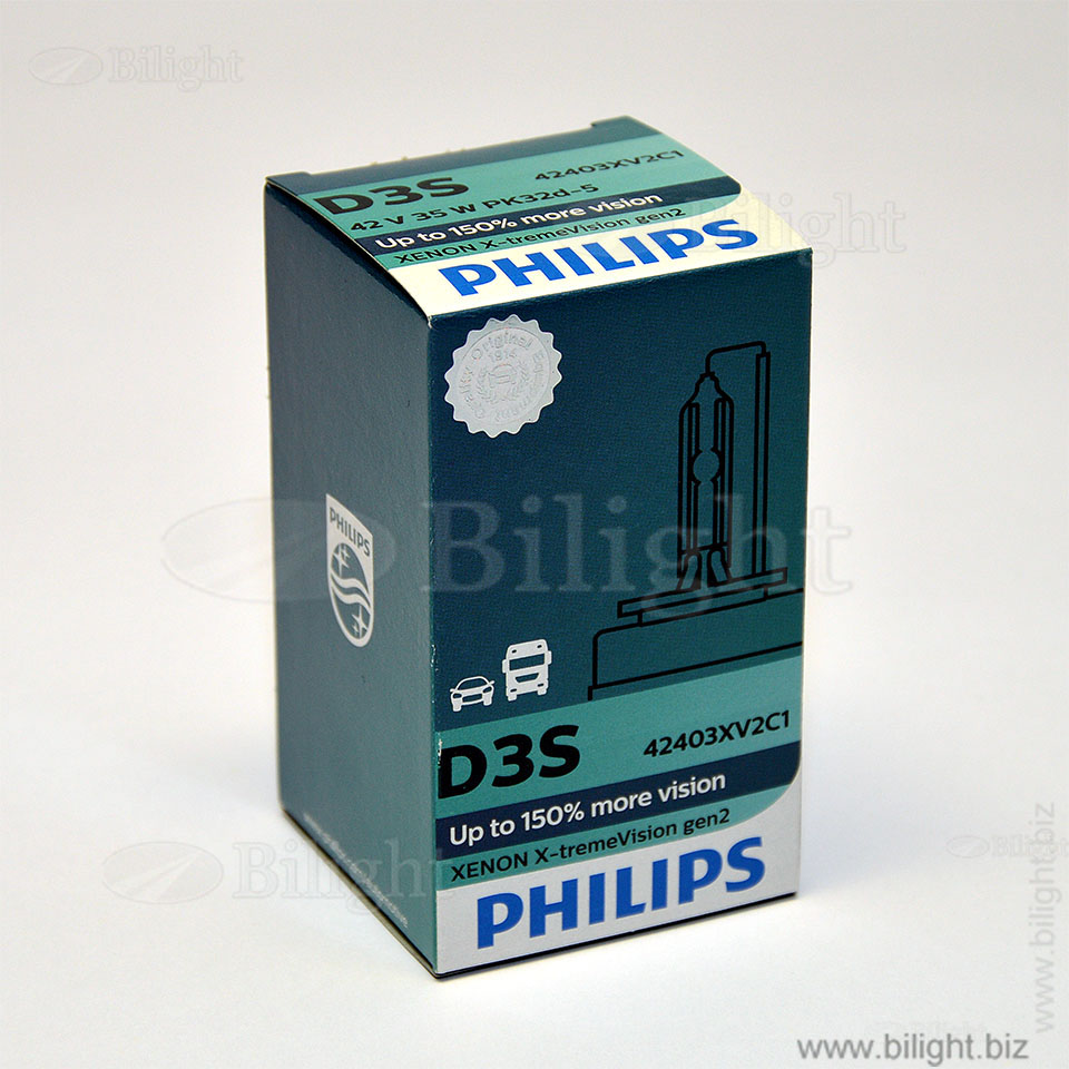42403XV2C1 - D3S 42V-35W (PK32d-5) X-tremeVision gen 2 (Philips) - Лампа ксеноновая (газоразрядная) автомобильная - Philips Xenon